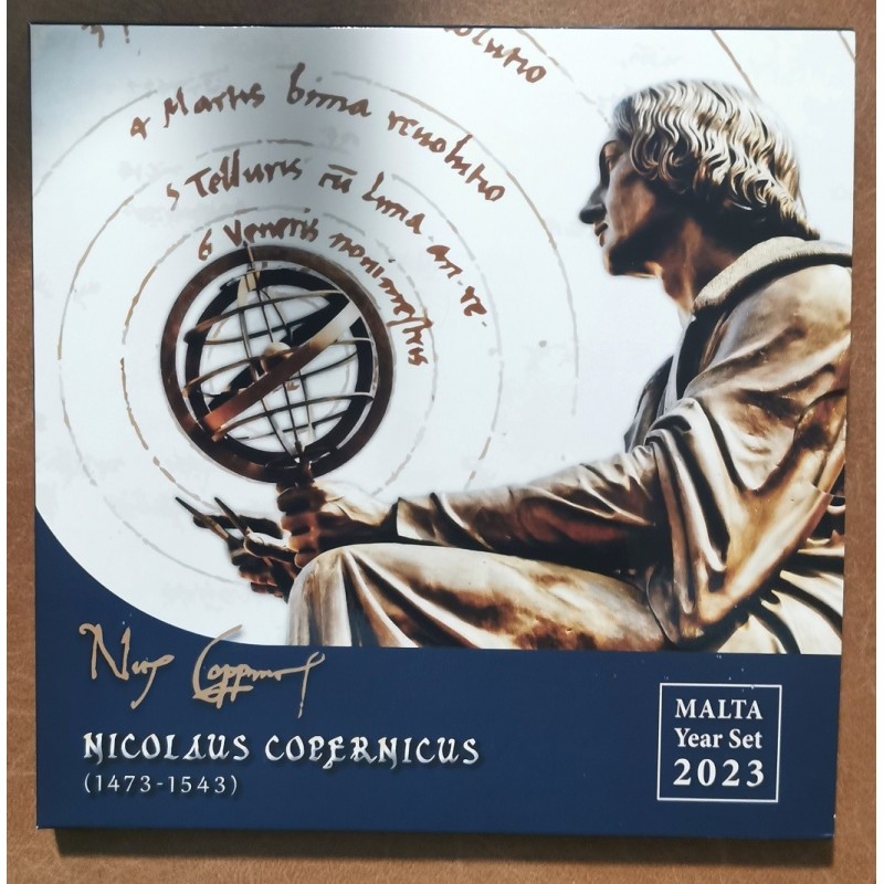Euromince mince Malta 2023 sada s 2 Euro mincou Copernicus (BU)