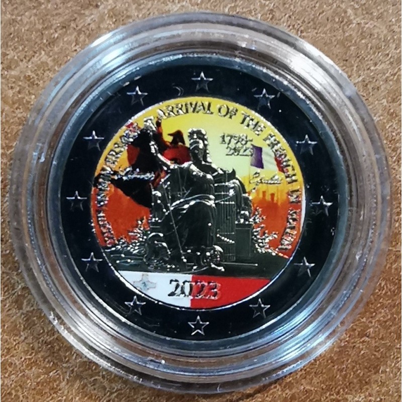 Euromince mince 2 Euro Malta 2023 - Príchod Francúzov na Maltu (far...