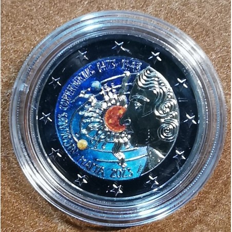 euroerme érme 2 Euro Málta 2023 - Nicolaus Copernicus (színezett UNC)