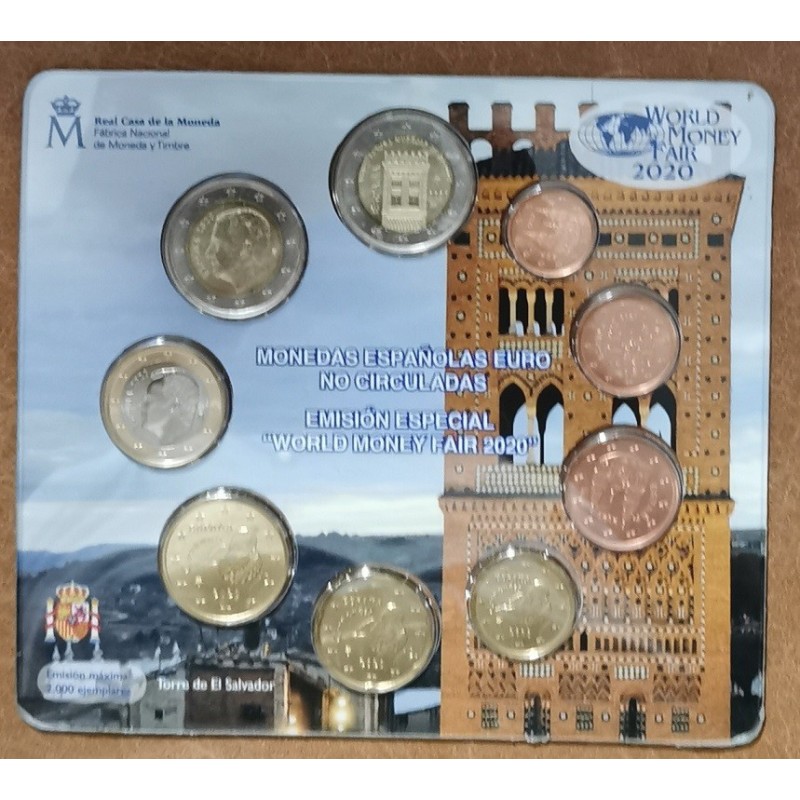 eurocoin eurocoins Spain 2020 WMF set of 9 coins (BU)
