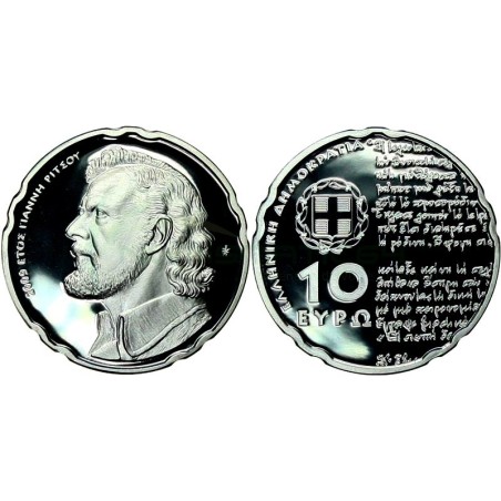 euroerme érme Görögország 2009-es forgalmi sor 10 Euro Ag érmével (...