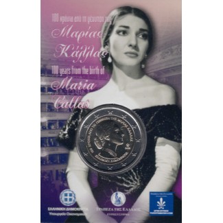Euromince mince 2 Euro Grécko 2023 - Maria Callas (BU)
