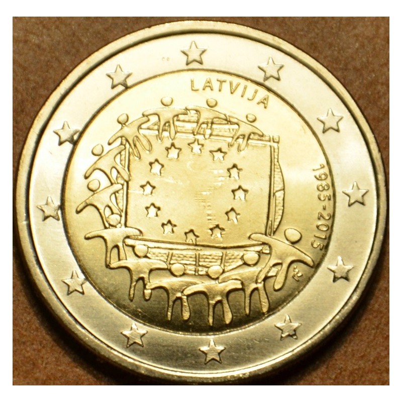 eurocoin eurocoins 2 Euro Latvia 2015 - 30 years of European flag (...