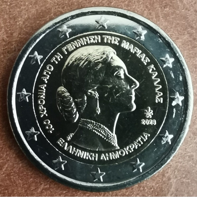 Euromince mince 2 Euro Grécko 2023 - Maria Callas (UNC)