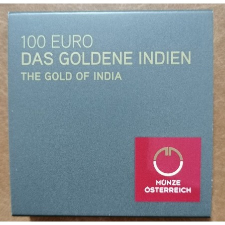 Euromince mince 100 Euro Rakúsko 2023 Zlato Indie (Proof)
