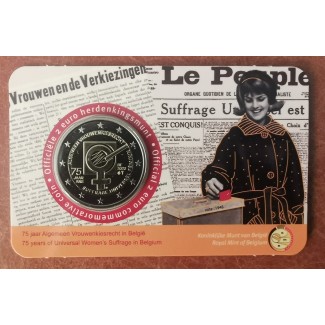 Euromince mince 2 Euro Belgicko 2023 - Volebné právo žien (BU s hol...