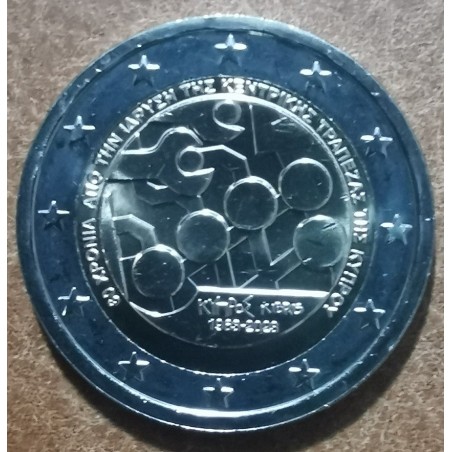 Euromince mince Poškodená 2 Euro Cyprus 2023 - 60. výročie centráln...