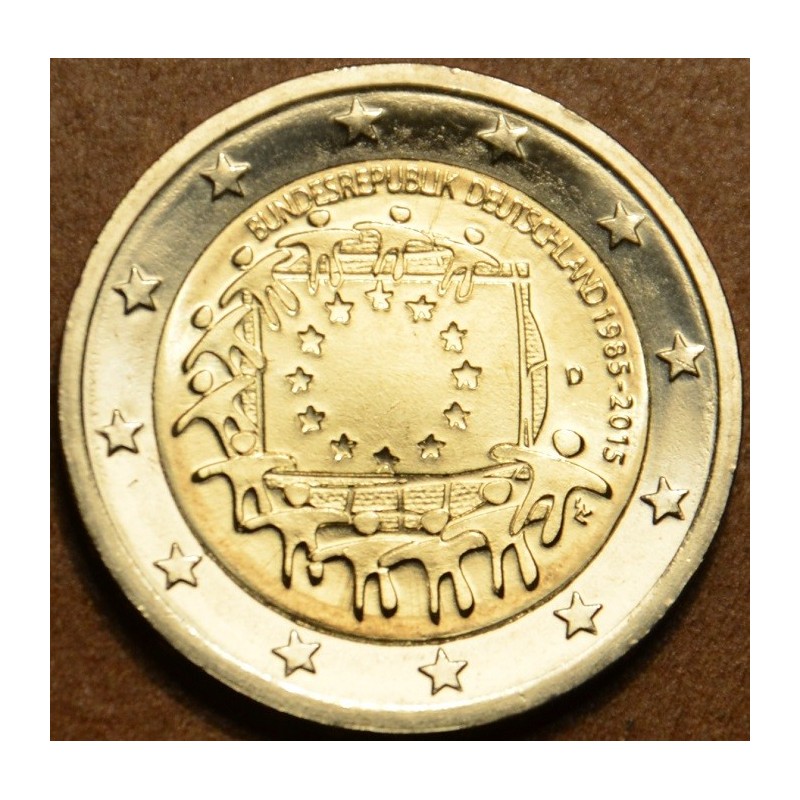 Euromince mince 2 Euro Nemecko 2015 \\"D\\" 30 rokov Europskej vlaj...