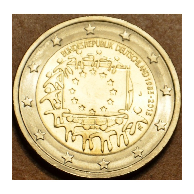 euroerme érme 2 Euro Németország 2015 \\"J\\" Az európai lobogó 30 ...