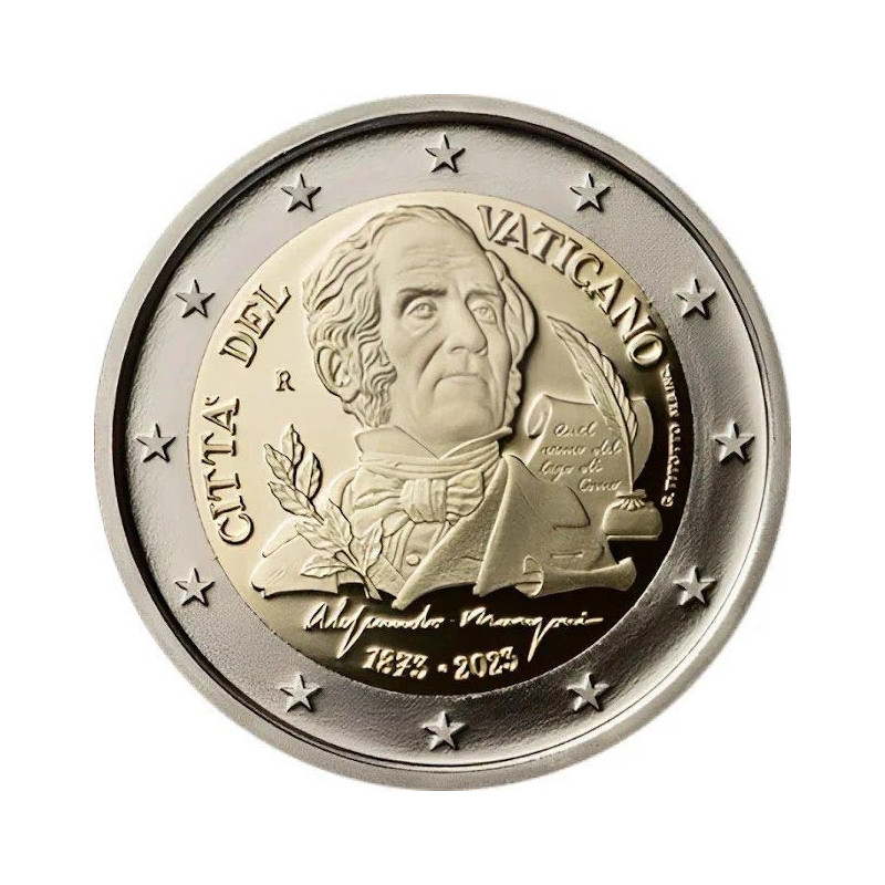 Euromince mince 2 Euro Vatikán 2023 - Alessandro Manzoni (UNC)