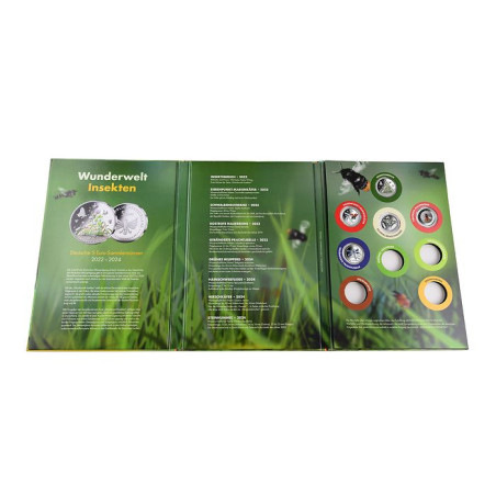 Leuchtturm album a német 5 Euro érmékre - Rovarok világa