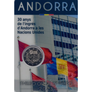 2 Euro Andorra 2023 - Az ENSZ tagság 30 éve (BU)