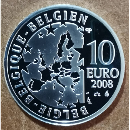 10 Euro Belgicko 2008 - Modrý vták (Proof)