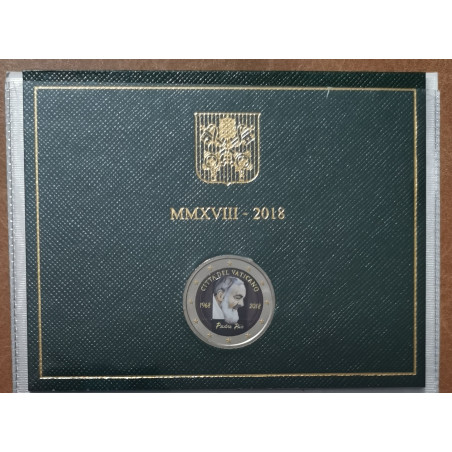 2 Euro Vatikán 2018 - Pio atya III. (színezett UNC)