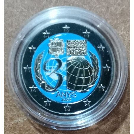 2 Euro Andorra 2023 - Az ENSZ tagság 30 éve IV. (színezett UNC)