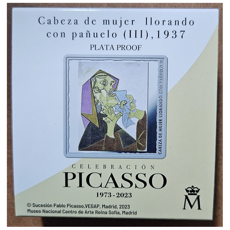 10 Euro Spain 2023 - Picasso: Head of crying woman with scarf (Proof)