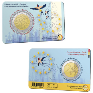 2 Euro Belgium 2024 - EU presidency (BU card with french text)