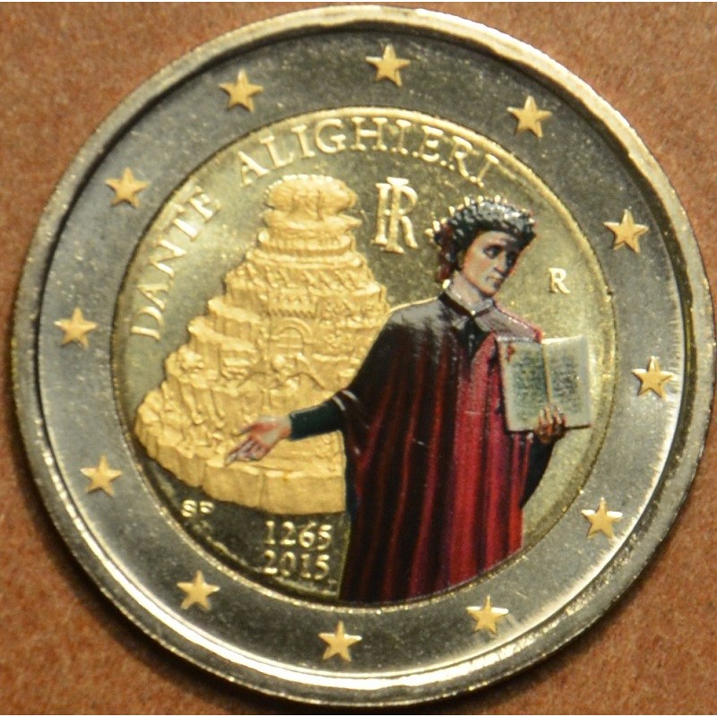 Euromince mince 2 Euro Taliansko 2015 - Dante Alighieri II. (farebn...