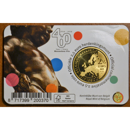 eurocoin eurocoins 2,5 Euro Belgium 2019 Manneken Pis dutch text (B...
