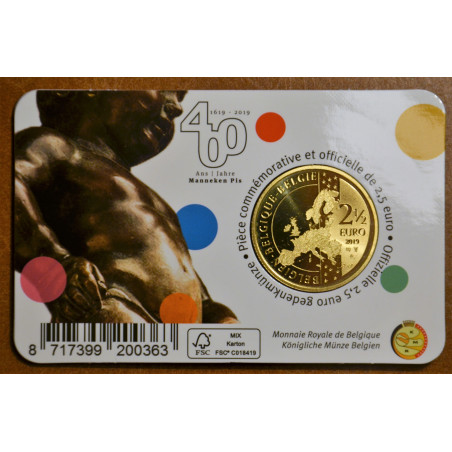 eurocoin eurocoins 2,5 Euro Belgium 2019 Manneken Pis french text (...