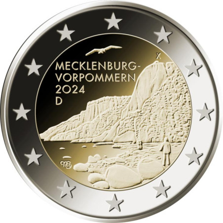 2 Euro Nemecko 2024 "A" - Mecklenburg-Vorpommern - Königsstuhl (UNC)