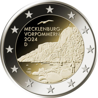 2 Euro Németország 2024 "G" - Mecklenburg-Vorpommern - Königsstuhl (UNC)