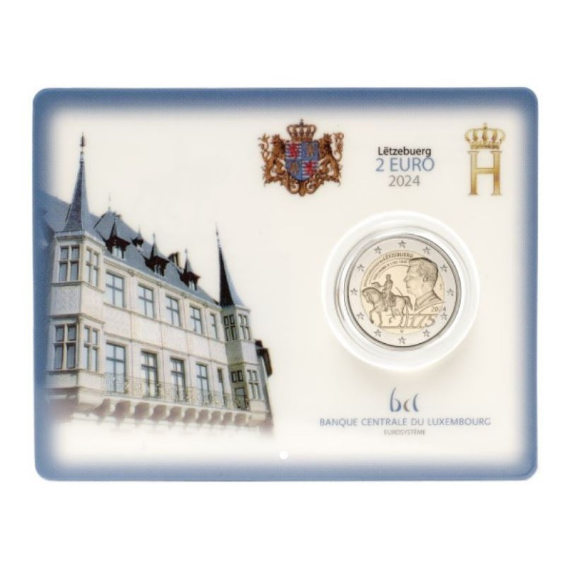 2 Euro Luxembourg 2024 - 175th Anniversary of the Death ot the Grand Duke Guillaume II. (BU with KNM mintmark)