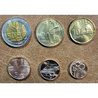 euroerme érme Azerbajdzsán 6 érme 2006 (UNC)