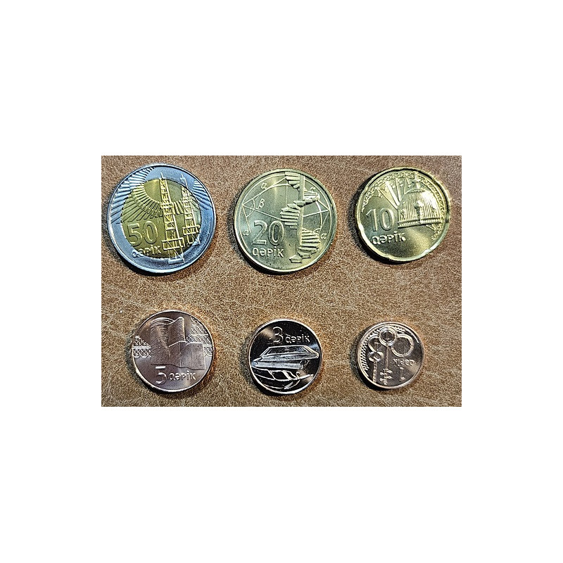 eurocoin eurocoins Azarbaijan 6 coins 2006 (UNC)