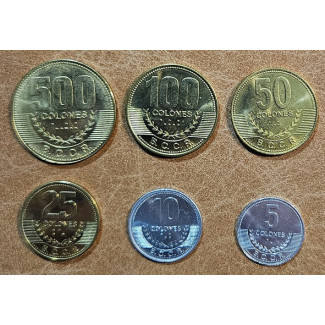 Kostarika 6 mincí 2007-2008 (UNC)