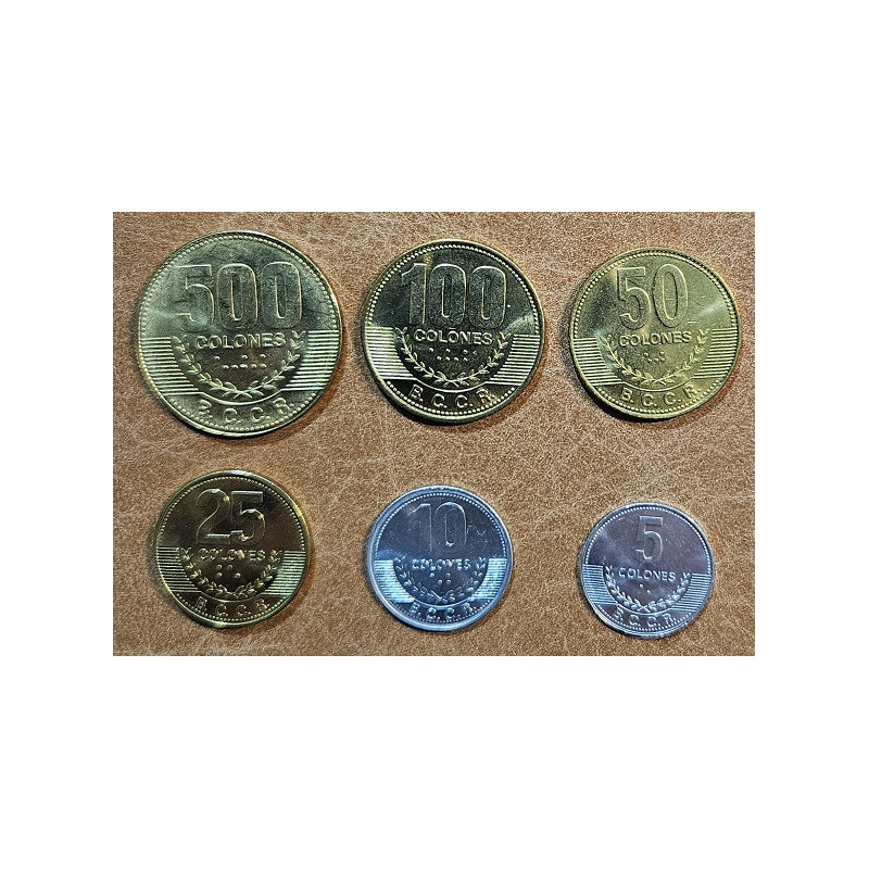 Kostarika 6 mincí 2007-2008 (UNC)