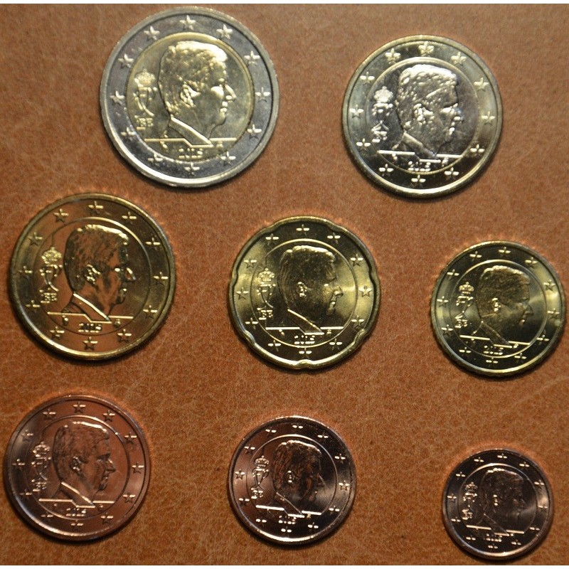 eurocoin eurocoins Belgium 2015 set of 8 King Philippe coins (UNC)