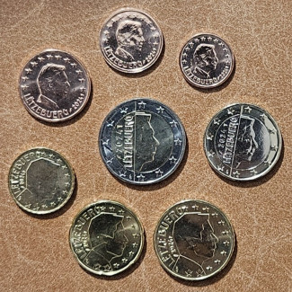 Euromince mince Luxembursko 2023 sada 8 mincí so značkou \\"Havran\...