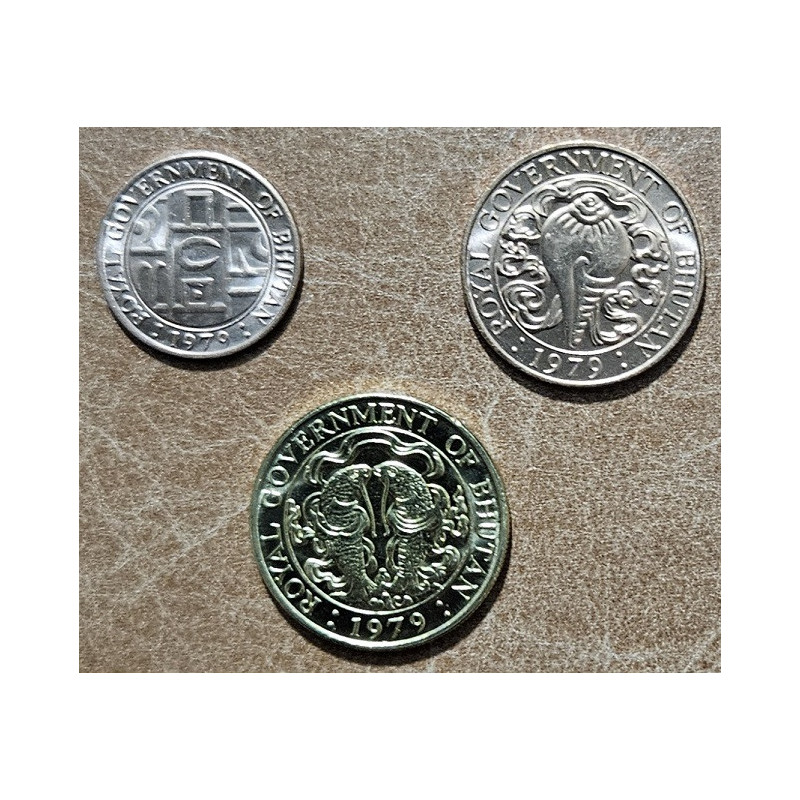 Bhutan 3 coins 1979 (UNC)
