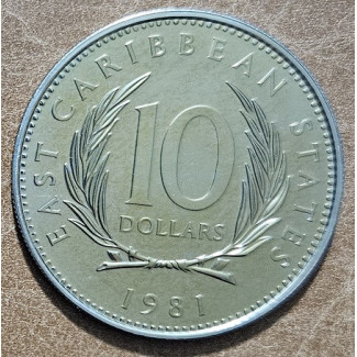 10 dollár Kelet-karibi Államok 6 érme 1981 (UNC)