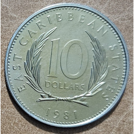10 dolárov Východokaribské štáty 1981 (UNC)