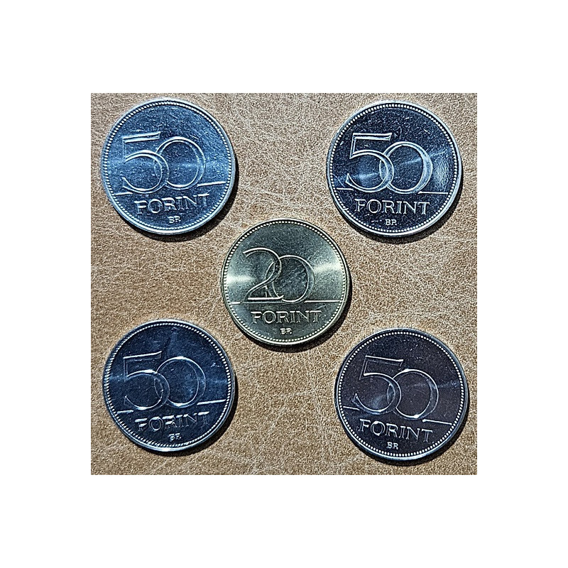 Maďarsko 5 pamätných mincí (UNC)
