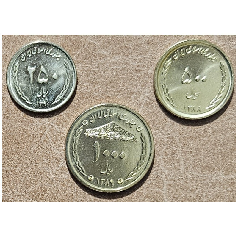 Irán 250-500-1000 Rial 2009 (UNC)