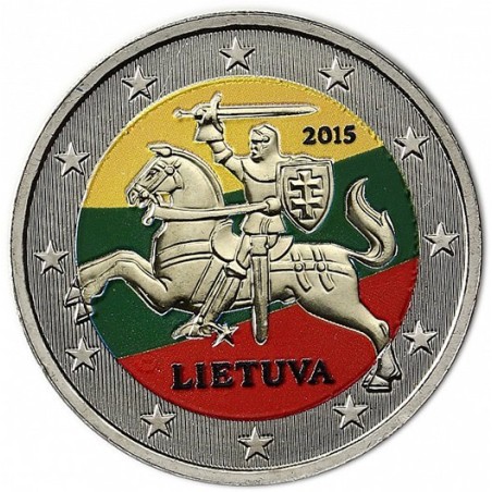 euroerme érme 2 euro Litvánia 2015 IV. (színezett UNC)