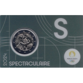 2 Euro Franciaország 2024 - A párizsi olimpiai játékok 2024 (szürke BU kártyaUNC)