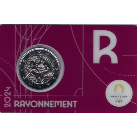 2 Euro France 2024 - Paris 2024 Olympic Games (purple BU card)