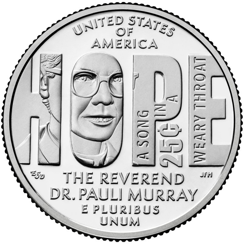 25 cent USA 2024 Dr. Pauli Murray "D" (UNC)