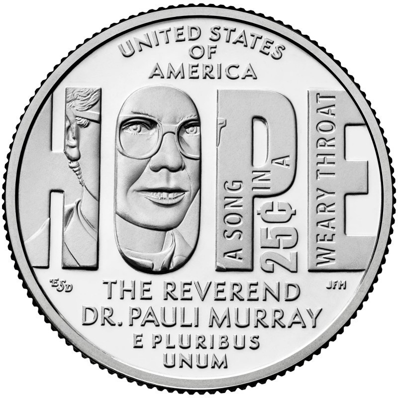 25 cent USA 2024 Dr. Pauli Murray "P" (UNC)