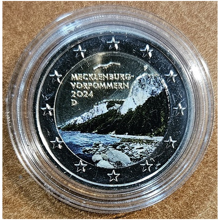 2 Euro Németország 2024 - Mecklenburg-Vorpommern - Königsstuhl (színezett UNC)