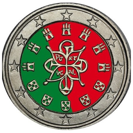 eurocoin eurocoins 2 Euro Portugal (colored UNC)