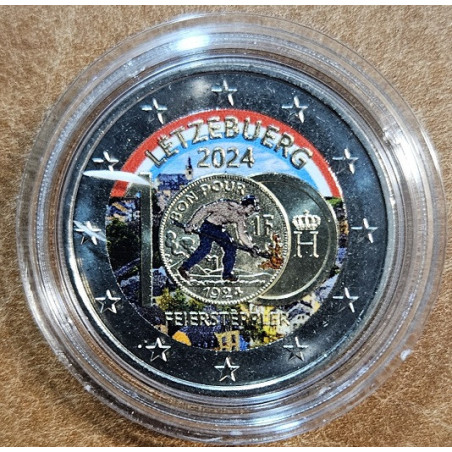 2 Euro Luxembourg 2024 - 100th Anniversary of the Introduction of the Franc Coins (colored UNC)