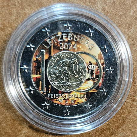 2 Euro Luxembourg 2024 - 100th Anniversary of the Introduction of the Franc Coins III. (colored UNC)