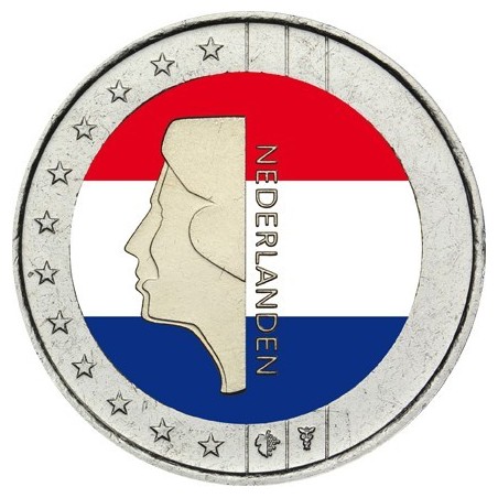 euroerme érme 2 Euro Hollandia - Beatrix (színezett UNC)