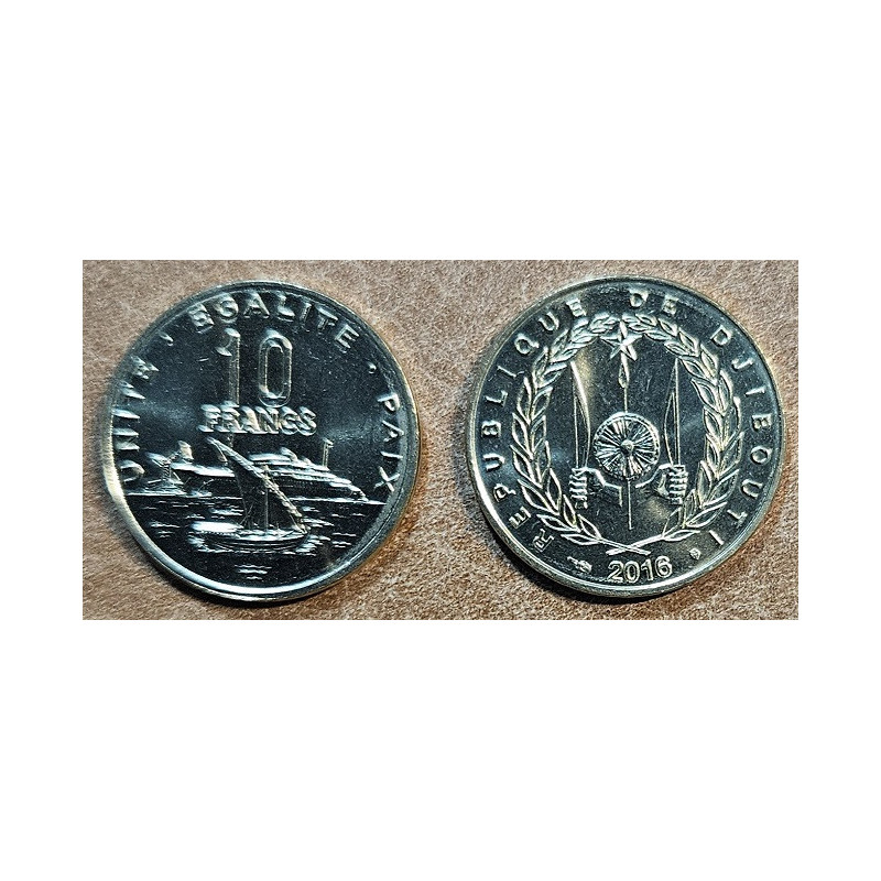 Džibutsko 10 frankov 2016 (UNC)