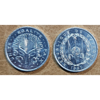 Dzsibuti 5 frank 1991 (UNC)